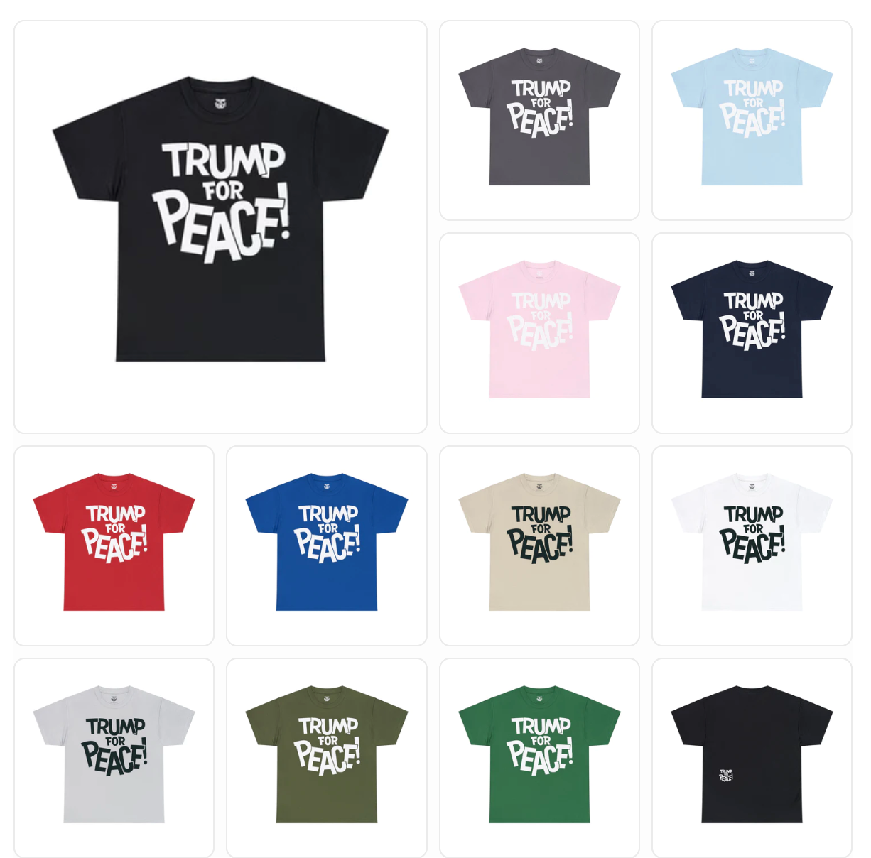 Trump For Peace! - T-Shirt Full Front + Back